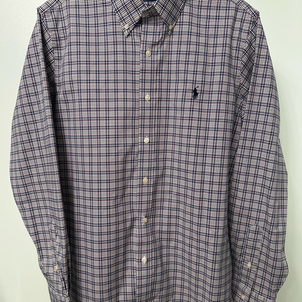 Ralph Lauren Men's Casual Plaid Shirt M EUC - Picture 5 of 8